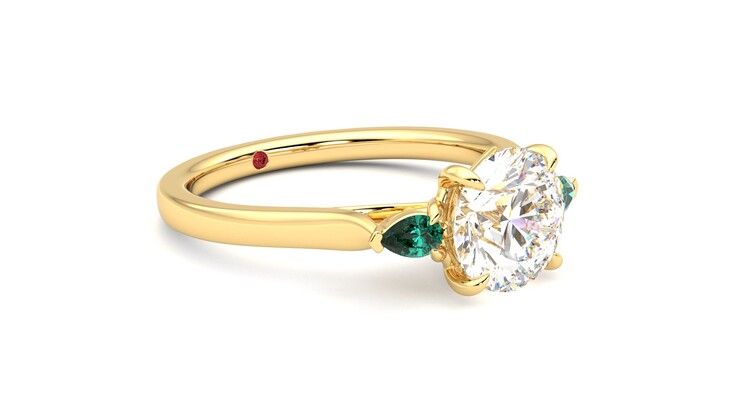Taylor & Hart Faith Round Engagement Ring 360 degree image 6