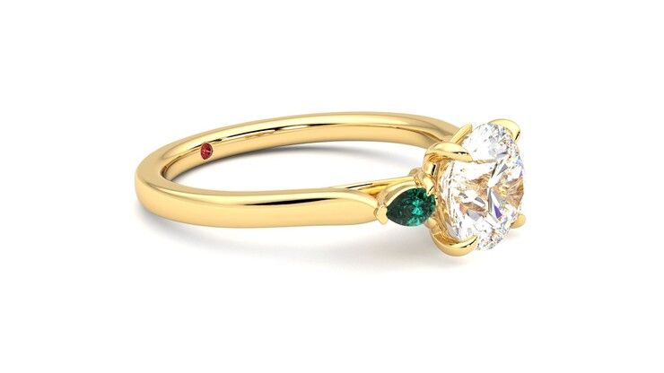 Taylor & Hart Faith Round Engagement Ring 360 degree image 7