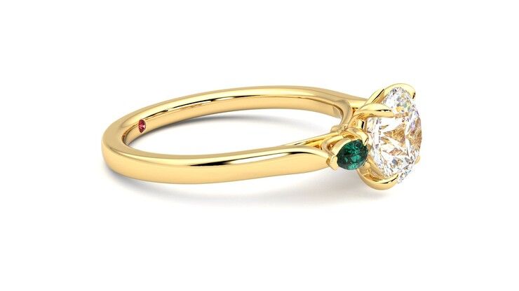 Taylor & Hart Faith Round Engagement Ring 360 degree image 8