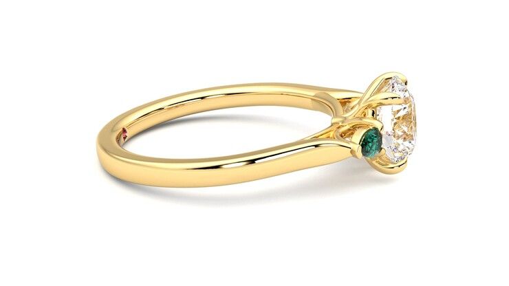 Taylor & Hart Faith Round Engagement Ring 360 degree image 9