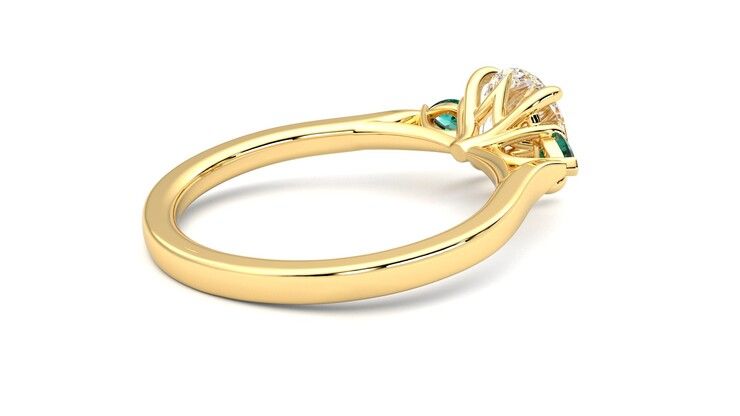 Taylor & Hart Faith Round Engagement Ring 360 degree image 12
