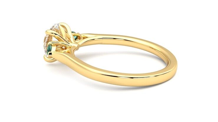 Taylor & Hart Faith Round Engagement Ring 360 degree image 19