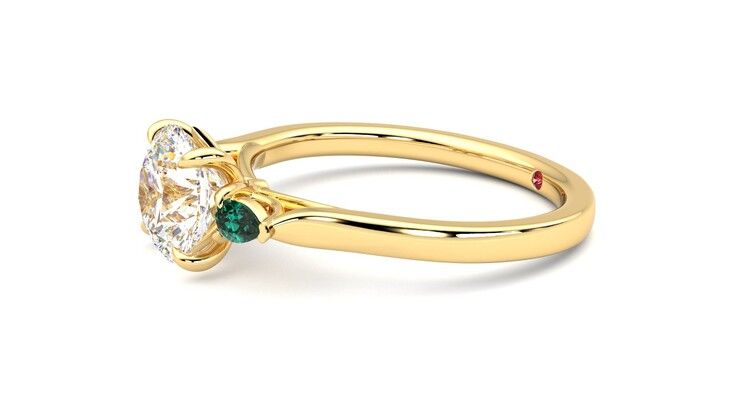 Taylor & Hart Faith Round Engagement Ring 360 degree image 22
