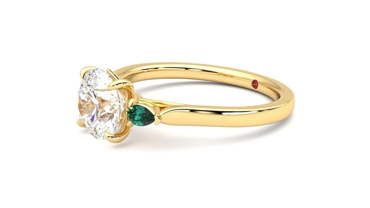 Taylor & Hart Faith Round Engagement Ring 360 degree image 23