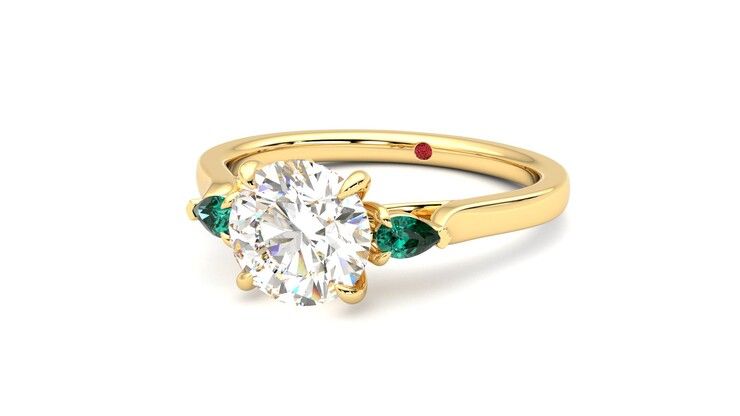 Taylor & Hart Faith Round Engagement Ring 360 degree image 26