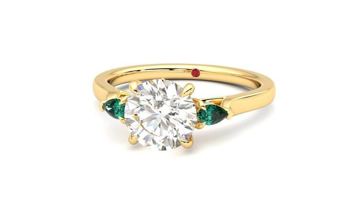 Taylor & Hart Faith Round Engagement Ring 360 degree image 27