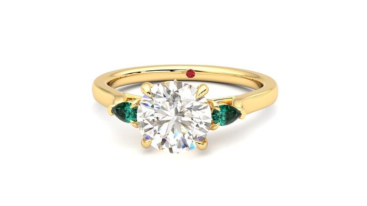 Taylor & Hart Faith Round Engagement Ring 360 degree image 28