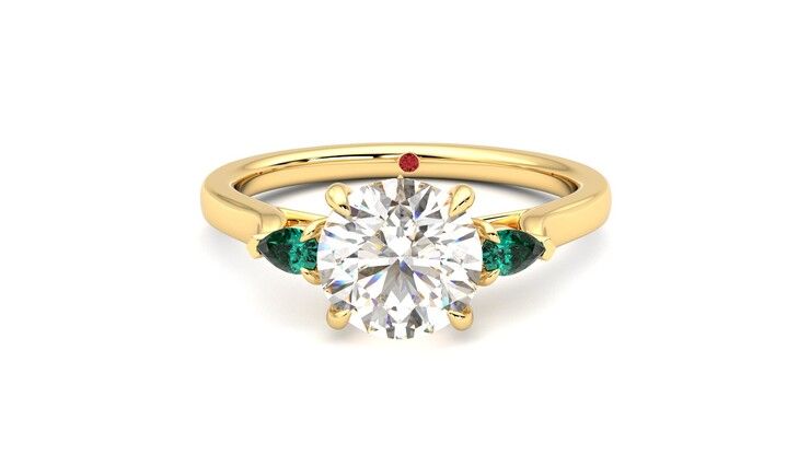 Taylor & Hart Faith Round Engagement Ring 360 degree image 29