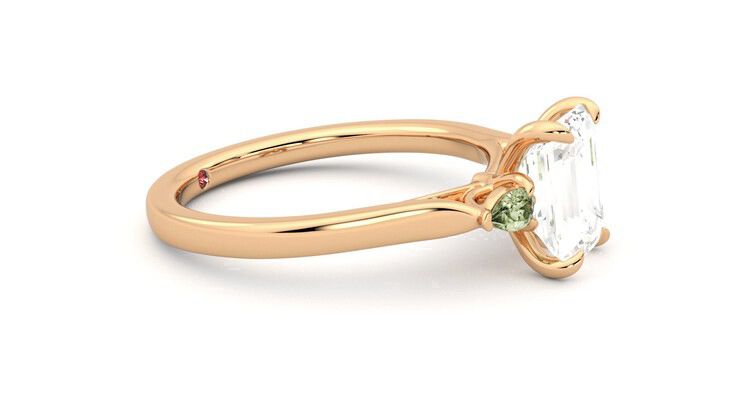 Taylor & Hart Faith Emerald Engagement Ring 360 degree image 8