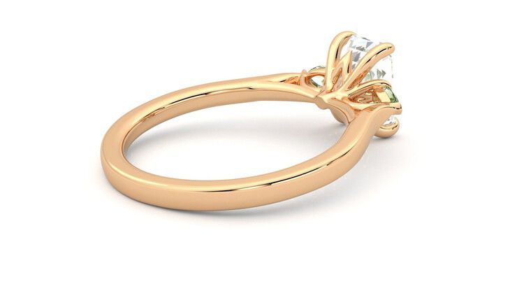 Taylor & Hart Faith Emerald Engagement Ring 360 degree image 12