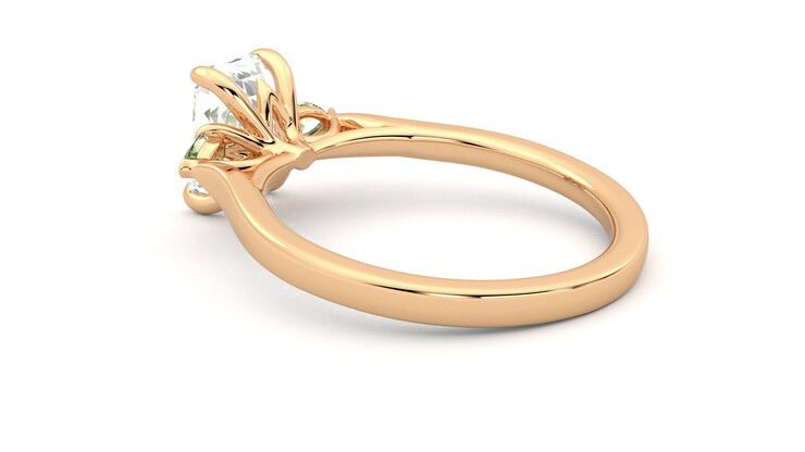 Taylor & Hart Faith Emerald Engagement Ring 360 degree image 18