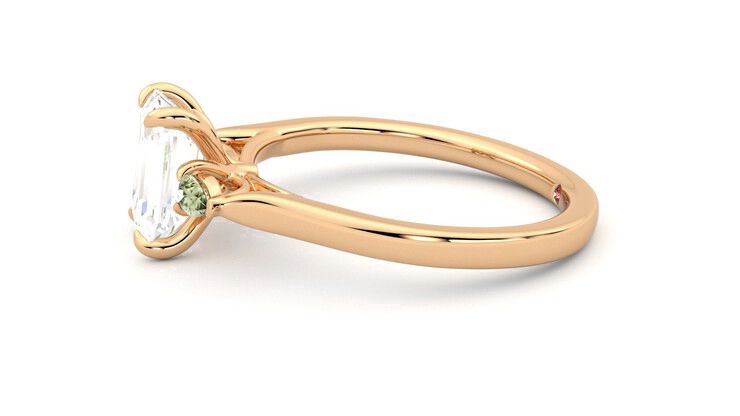 Taylor & Hart Faith Emerald Engagement Ring 360 degree image 21