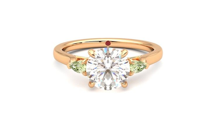 Taylor & Hart Faith Round Engagement Ring 360 degree image 0