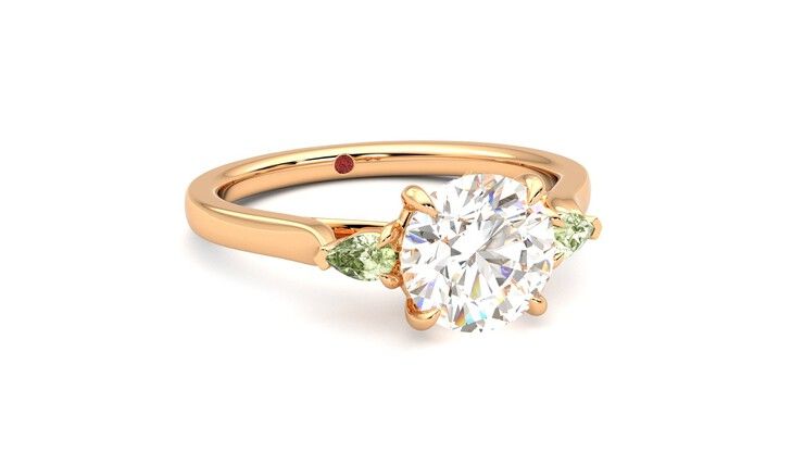 Taylor & Hart Faith Round Engagement Ring 360 degree image 4
