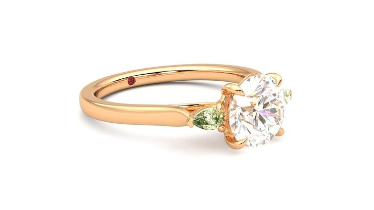 Taylor & Hart Faith Round Engagement Ring 360 degree image 6