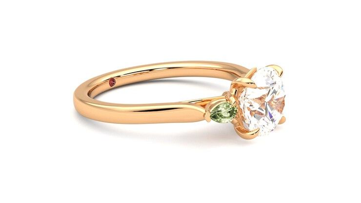 Taylor & Hart Faith Round Engagement Ring 360 degree image 7