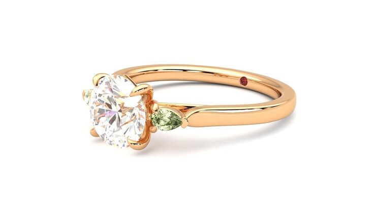 Taylor & Hart Faith Round Engagement Ring 360 degree image 24
