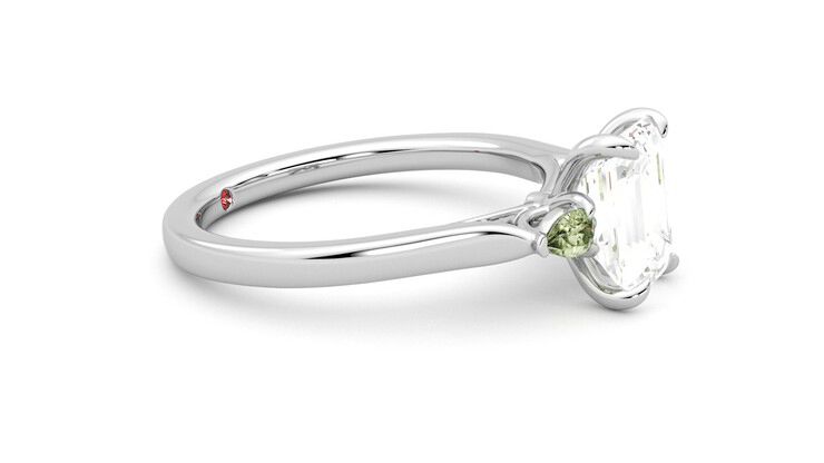 Taylor & Hart Faith Emerald Engagement Ring 360 degree image 8