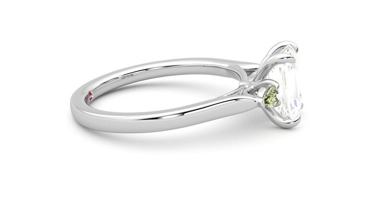 Taylor & Hart Faith Emerald Engagement Ring 360 degree image 9