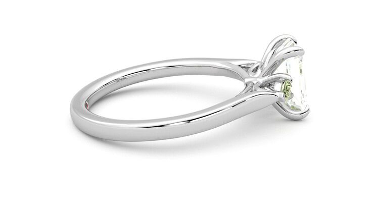 Taylor & Hart Faith Emerald Engagement Ring 360 degree image 10