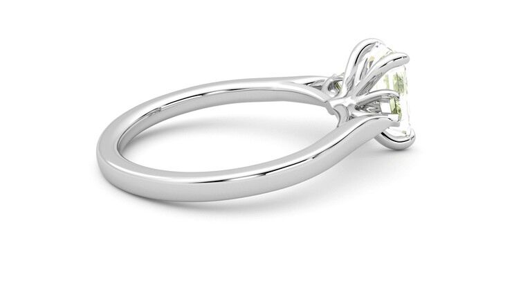 Taylor & Hart Faith Emerald Engagement Ring 360 degree image 11
