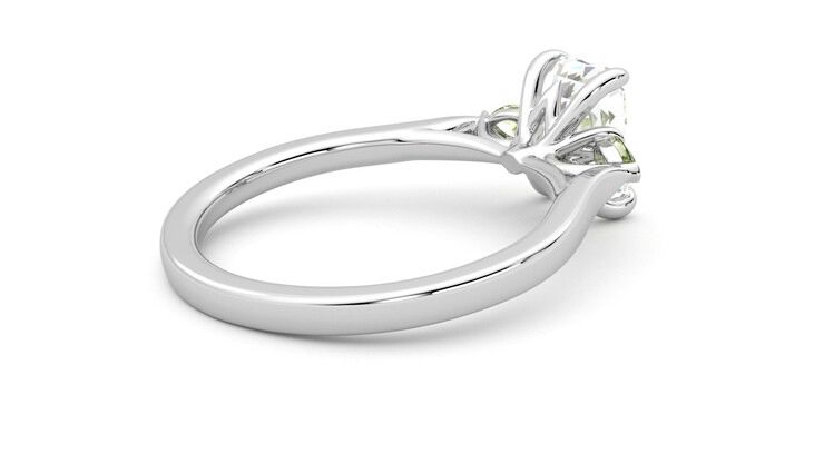 Taylor & Hart Faith Emerald Engagement Ring 360 degree image 12
