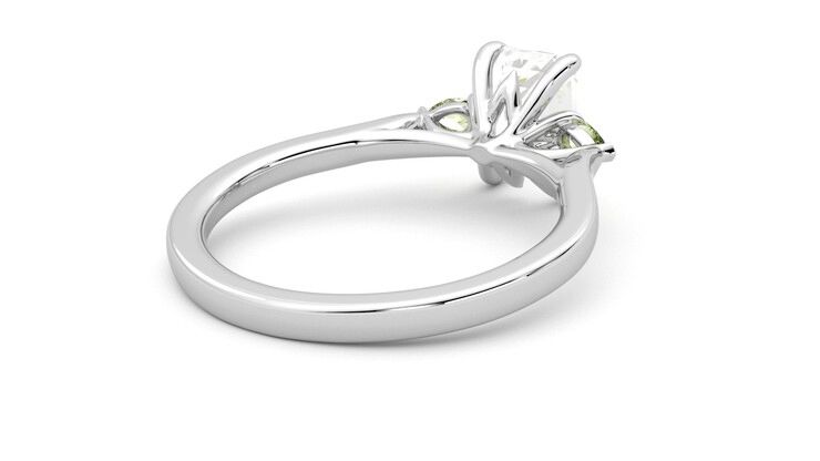 Taylor & Hart Faith Emerald Engagement Ring 360 degree image 13