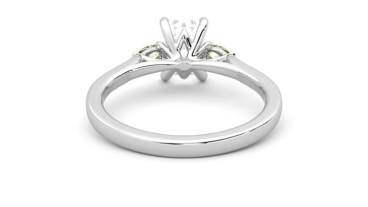 Taylor & Hart Faith Emerald Engagement Ring 360 degree image 15