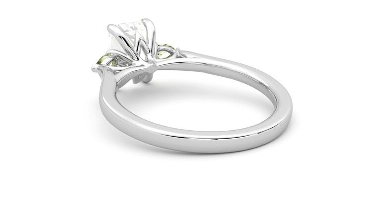 Taylor & Hart Faith Emerald Engagement Ring 360 degree image 17