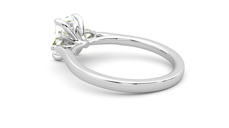 Taylor & Hart Faith Emerald Engagement Ring 360 degree image 18