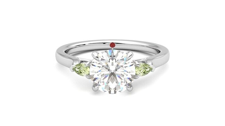 Taylor & Hart Faith Round Engagement Ring 360 degree image 0