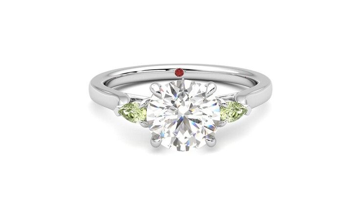 Taylor & Hart Faith Round Engagement Ring 360 degree image 1