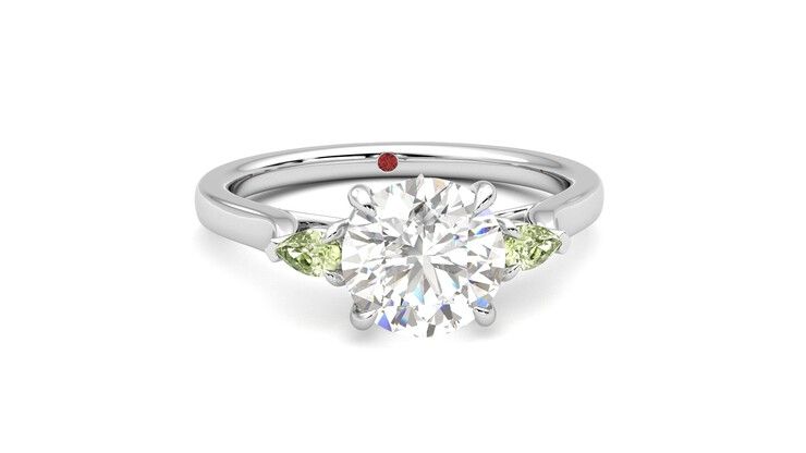 Taylor & Hart Faith Round Engagement Ring 360 degree image 2