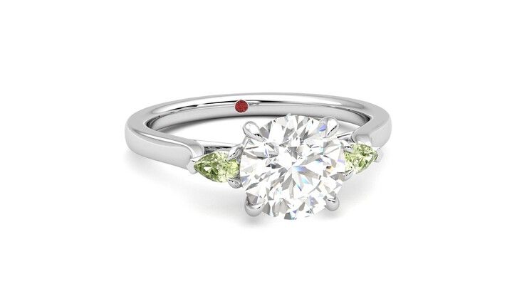 Taylor & Hart Faith Round Engagement Ring 360 degree image 3