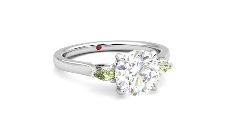 Taylor & Hart Faith Round Engagement Ring 360 degree image 4