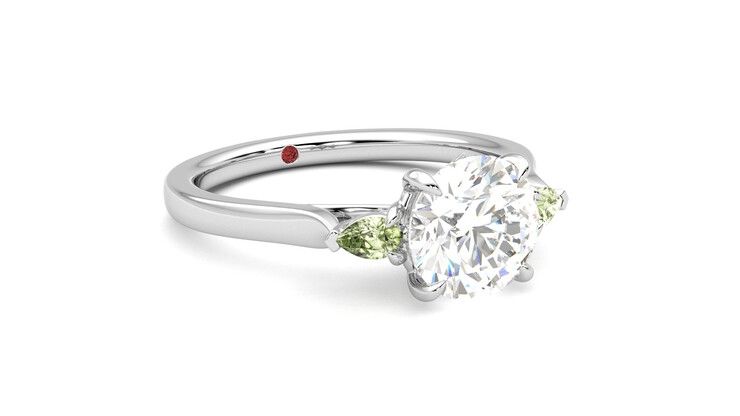 Taylor & Hart Faith Round Engagement Ring 360 degree image 5