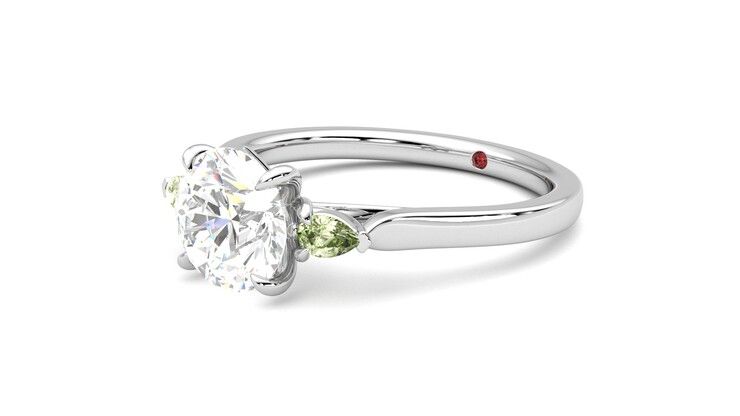 Taylor & Hart Faith Round Engagement Ring 360 degree image 24