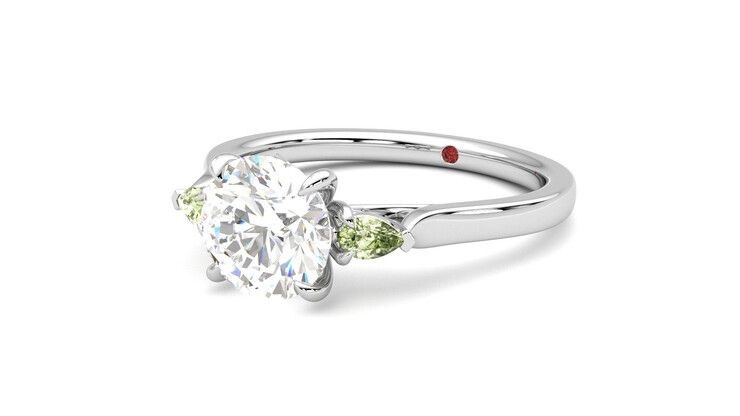 Taylor & Hart Faith Round Engagement Ring 360 degree image 25