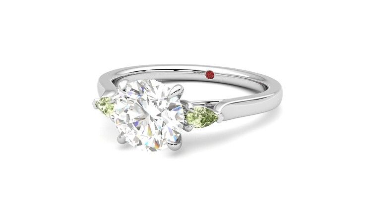 Taylor & Hart Faith Round Engagement Ring 360 degree image 26