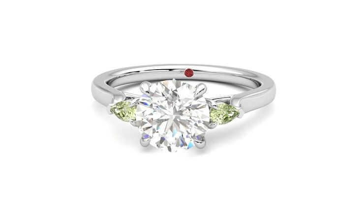 Taylor & Hart Faith Round Engagement Ring 360 degree image 28