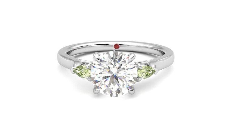 Taylor & Hart Faith Round Engagement Ring 360 degree image 29