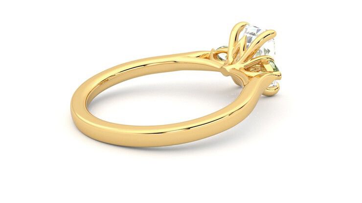 Taylor & Hart Faith Emerald Engagement Ring 360 degree image 12