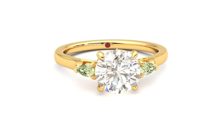 Taylor & Hart Faith Round Engagement Ring 360 degree image 2
