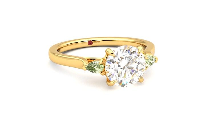 Taylor & Hart Faith Round Engagement Ring 360 degree image 4