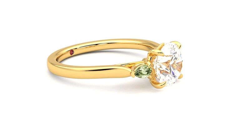 Taylor & Hart Faith Round Engagement Ring 360 degree image 7
