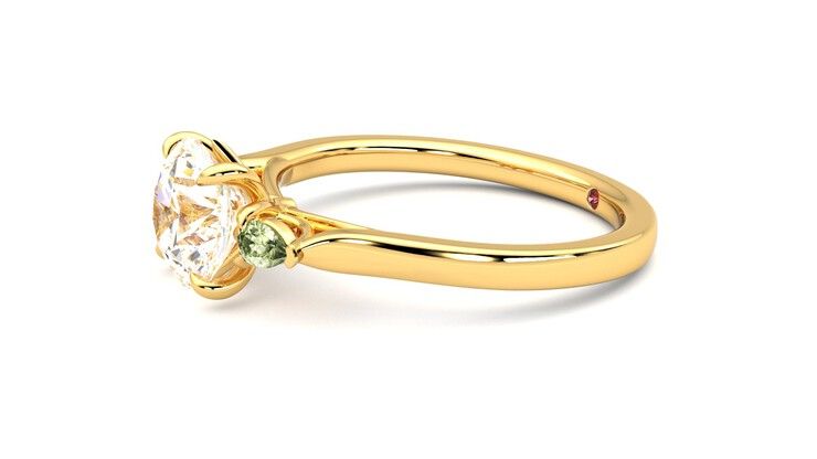 Taylor & Hart Faith Round Engagement Ring 360 degree image 22