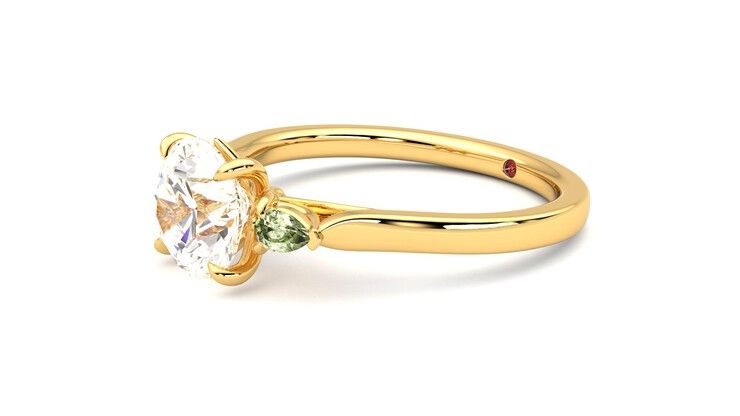Taylor & Hart Faith Round Engagement Ring 360 degree image 23