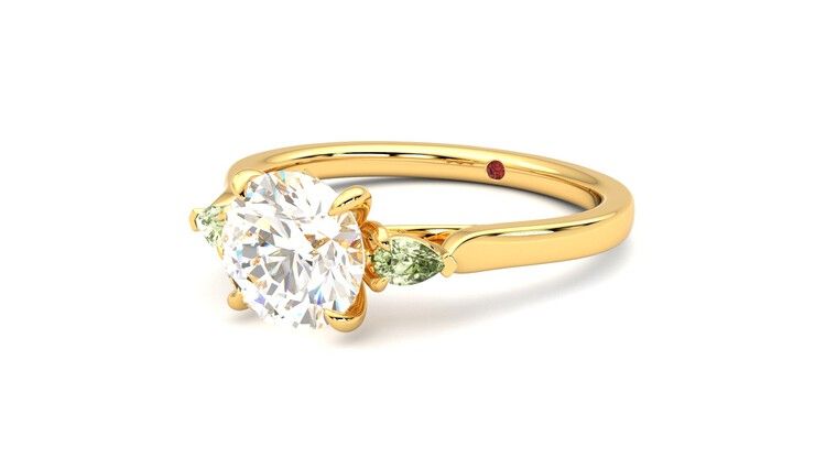 Taylor & Hart Faith Round Engagement Ring 360 degree image 25