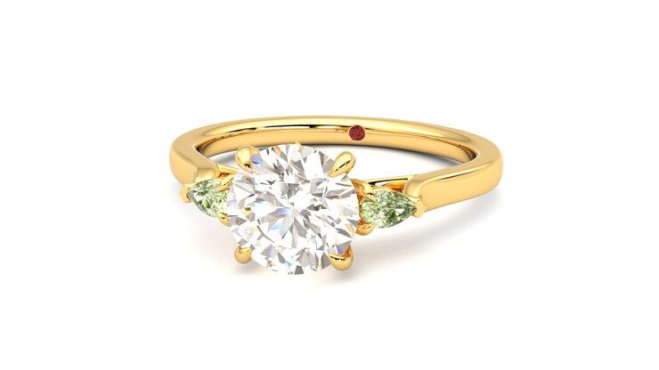 Taylor & Hart Faith Round Engagement Ring 360 degree image 27