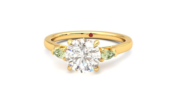 Taylor & Hart Faith Round Engagement Ring 360 degree image 28